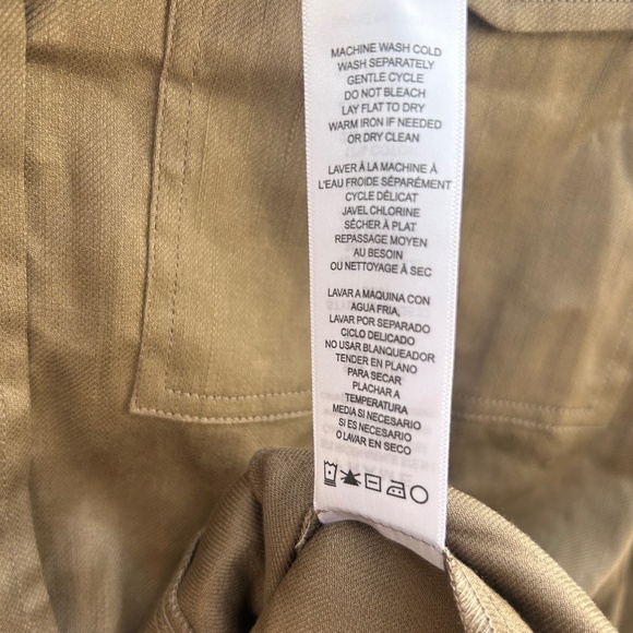 FRAME Women’s Arie Cutaway Linen-Blend Button-Up Shirt - Picture 8 of 9